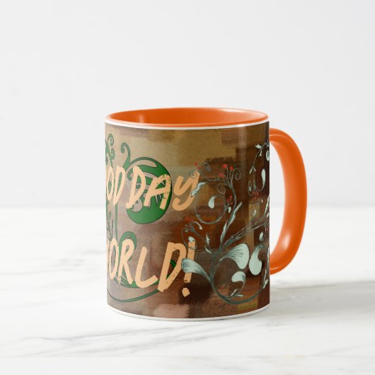 Tag-Welt-Kaffeetasse Tasse (VorderseiteRechts)