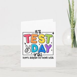 Tag Y'all Rock The Test 1 2 3 Motivierend Karte