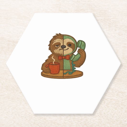 Tag-zu-Nacht-Glühpflaster � bestickte Tra Untersetzer (Vorderseite)