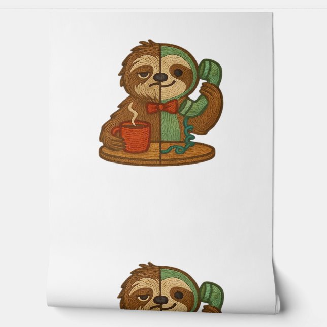 Tag-zu-Nacht-Lotpflaster - bestickte Tra Tapete (Abrollen)