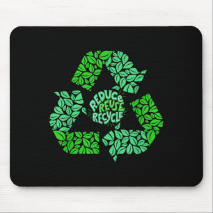 Tag zum Recycling-Logo des Erdtags Vintage Recycli Mousepad