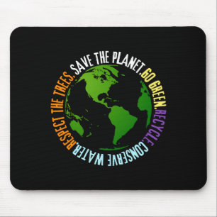 Tag zum Schutz der Erde Rette den Planeten werde g Mousepad