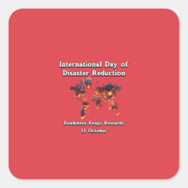 Tag zur Verringerung des Desaster-Risikos. Bereits Quadratischer Aufkleber
