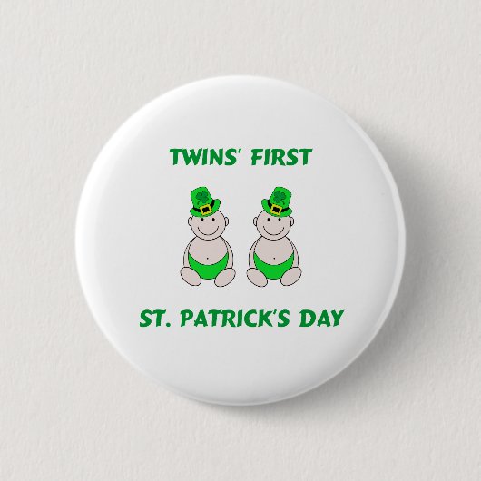 Tag Zwillings-erster St. PatrickÕs Button (Vorderseite)