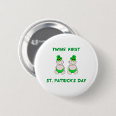 Tag Zwillings-erster St. PatrickÕs Button (Vorne & Hinten)