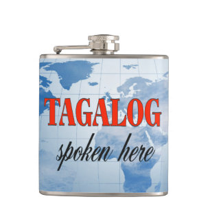 Tagalog gesprochen hier bewölkte Erde Flachmann