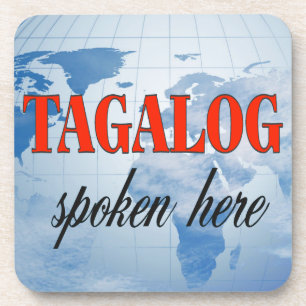 Tagalog gesprochen hier bewölkte Erde Getränkeuntersetzer