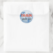 Tagalog gesprochen hier bewölkte Erde Runder Aufkleber (Tasche)