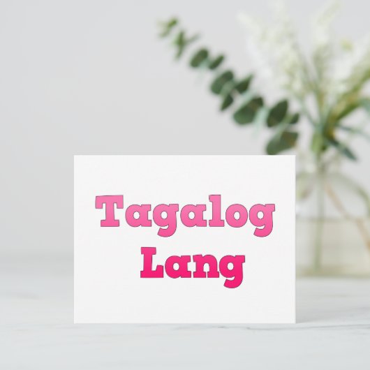 Tagalog Lang Postkarte (Stehend Vorderseite)