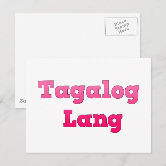 Tagalog Lang Postkarte (Vorne/Hinten)