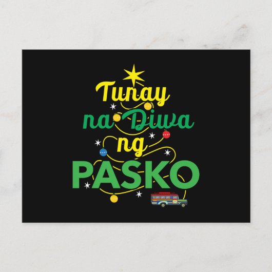 Tagalog Philippinen Geist der Weihnachten Postkarte (Vorderseite)