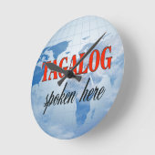 Tagalog spoken here cloudy earth runde wanduhr (Winkel)