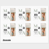 Tagaufkleber für personalisierte Mütter - Foto und Quadratischer Aufkleber (Blatt)