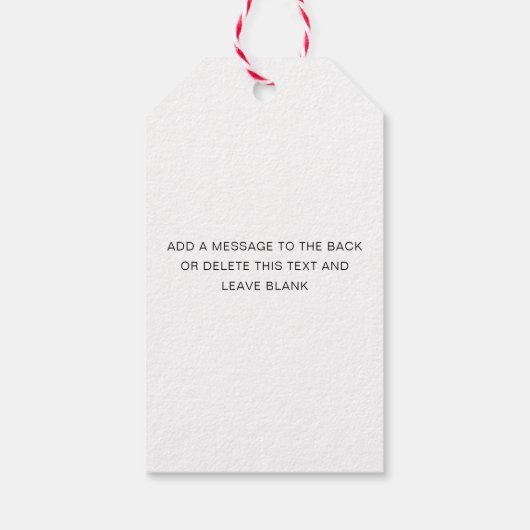 Tagdruck Geschenkanhänger (Rückseite)