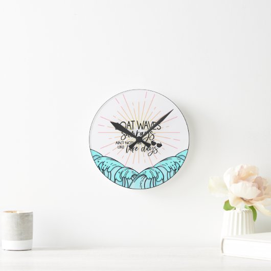 Tage am See Runde Wanduhr (Zuhause)