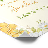 Tage bis Hochzeit Hummel Daisy Brautparty Poster (Ecke)