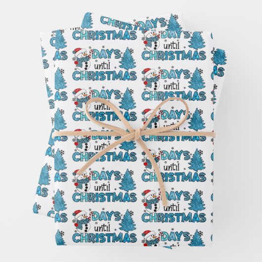 Tage bis Weihnachten anpassen Geschenkpapier Set (Beispiel)