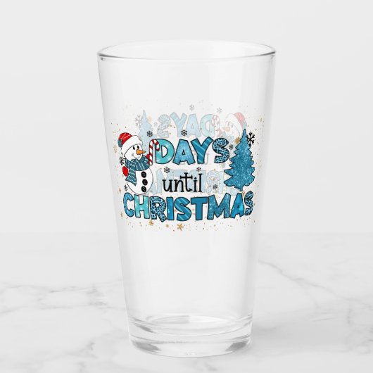 Tage bis Weihnachten anpassen Glas (Vorderseite)