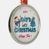 Tage bis Weihnachten anpassen Ornament Aus Metall (Rechts)