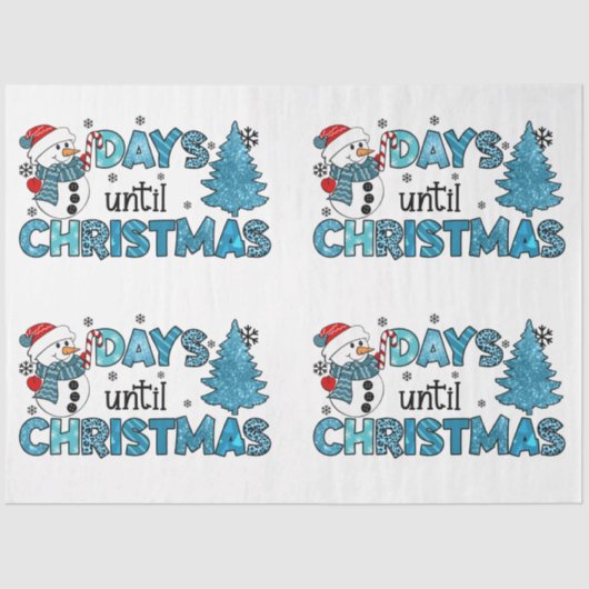 Tage bis Weihnachten anpassen Seidenpapier (Vorderseite)