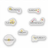 Tage der Blume der Week Planner Sticker (Vorderseite)