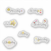 Tage der Blume des Webplaners Curvy Sticker (Vorderseite)