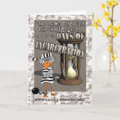 Tage der Einsperrung: "Viel Glück" Jailbirdkarte Karte (Gelbe Blume)