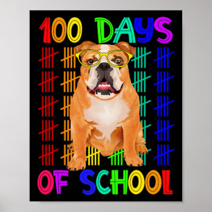 Tage der Französisch-Bulldog-Schule, die Gläser sc Poster