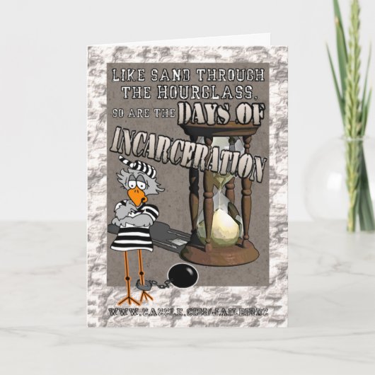 Tage der Inhaftierung: "Viel Glück" Jailbird Card Karte (Vorderseite)