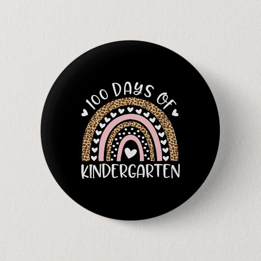 Tage der Kindergartenlehrerin Rainbow Le Button (Vorderseite)