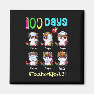 Tage der Lehrerin Unicorn mit Maske falsch Magnet