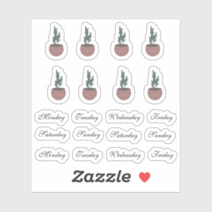 Tage der Pflanze im Haus Aufkleber