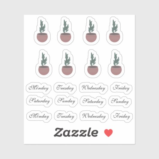 Tage der Pflanze im Haus Aufkleber (Blatt)