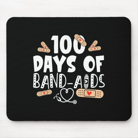 Tage der Pflaster - Schulkur 100 Tage Schulzeit Mousepad (Vorne)