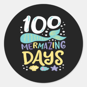 Tage der Schule 100 Mermazing Tage der Schule Runder Aufkleber