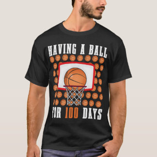 Tage der Schule 100. Tag 100 mit Ball Sports Ba T-Shirt