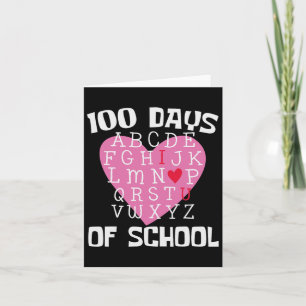 Tage der Schule Alphabet 100. Tag Lehrer Student Karte