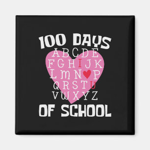 Tage der Schule Alphabet 100. Tag Lehrer Student Magnet