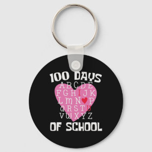 Tage der Schule Alphabet 100. Tag Lehrer Student Schlüsselanhänger