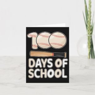 Tage der Schule Baseball für Kinder Student 100. T Karte