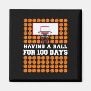 Tage der Schule Basketball 100 Tage Ballen Geschen Magnet