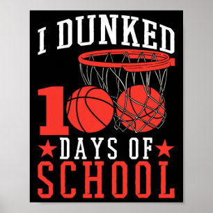 Tage der Schule Basketball Kinder Poster