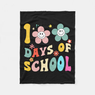 Tage der Schule Groovy 100. Schullehrer Kind Fleecedecke