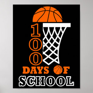 Tage der Schule Kinder Basketball 100. Schultag Poster