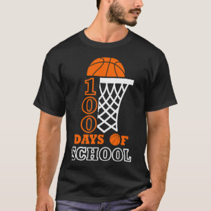 Tage der Schule Kinder Basketball 100. Schultag T-Shirt