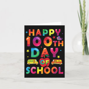 Tage der Schuljungen Mädchen glücklich 100 Tage de Karte