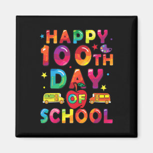 Tage der Schuljungen Mädchen glücklich 100 Tage de Magnet