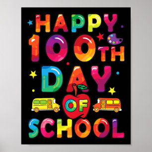 Tage der Schuljungen Mädchen glücklich 100 Tage de Poster