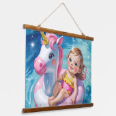 Tage der Schwimmbecken Wandteppich Mit Holzrahmen (Gewinkelt)