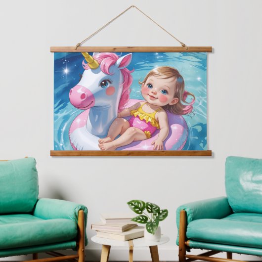 Tage der Schwimmbecken Wandteppich Mit Holzrahmen (Wohnzimmer)